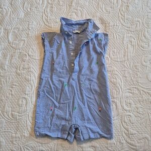 Janie and Jack boys size 12-18 months embroidered romper 2021 VGUC